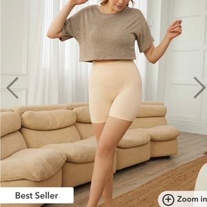 NWT Women’s high waist shaper shorts beige size small. Never even tired on!